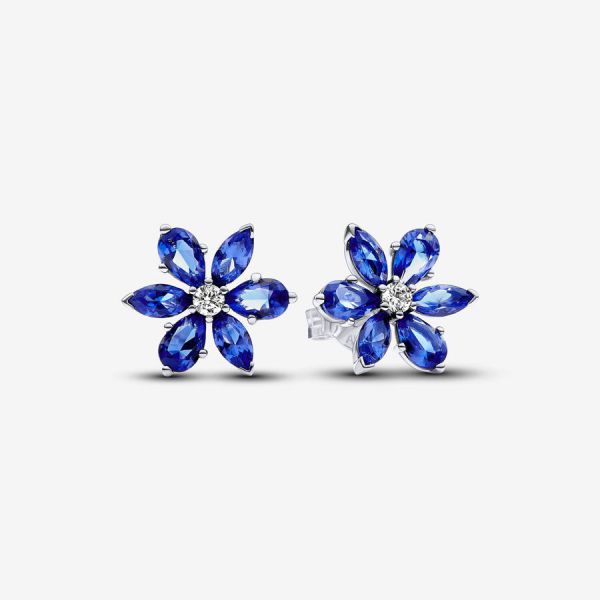Pandora - Sparkling Blue Herbarium Cluster Stud Earrings